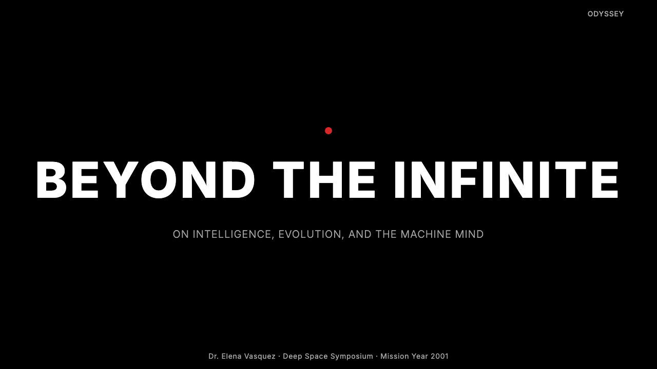 2001 — A Space Odyssey design style applied to a Slide · cover
