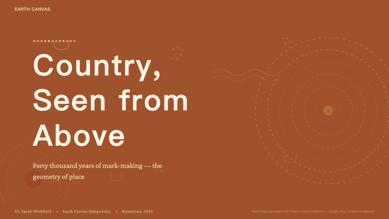 Aboriginal Dot Painting design style applied to a Slide · cover