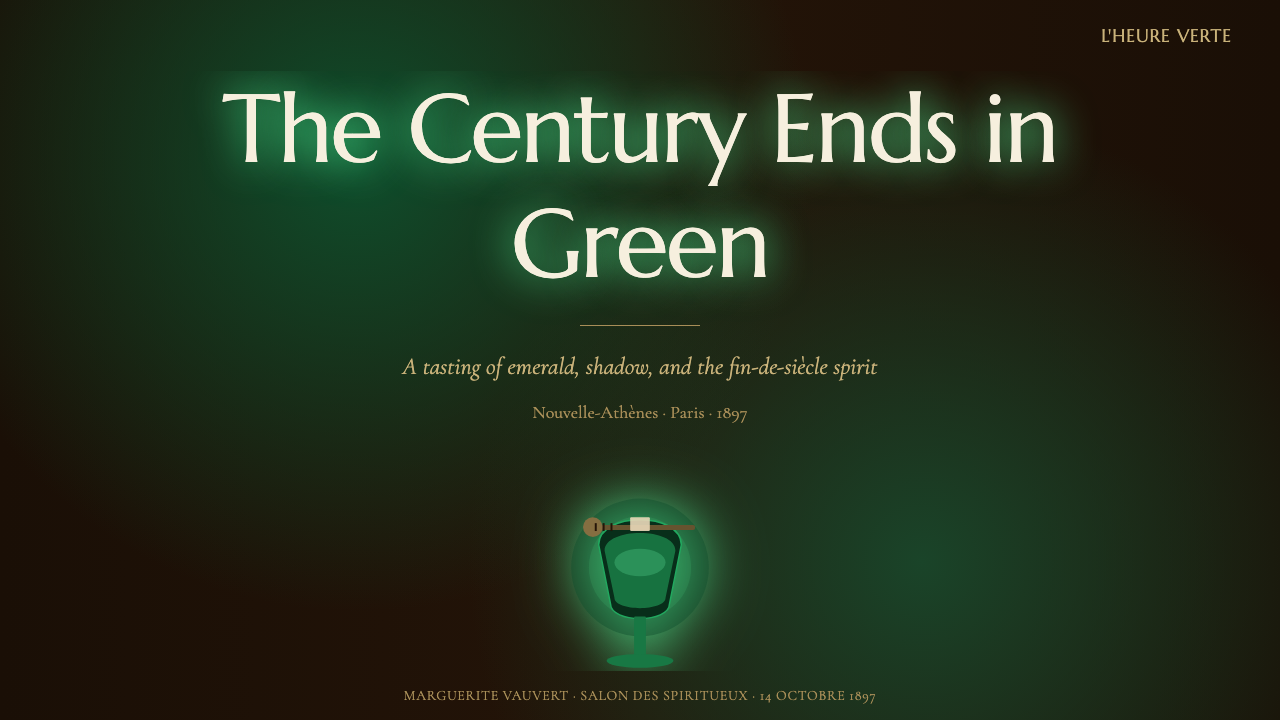 Absinthe Green Fairy Glow design style applied to a Slide · cover
