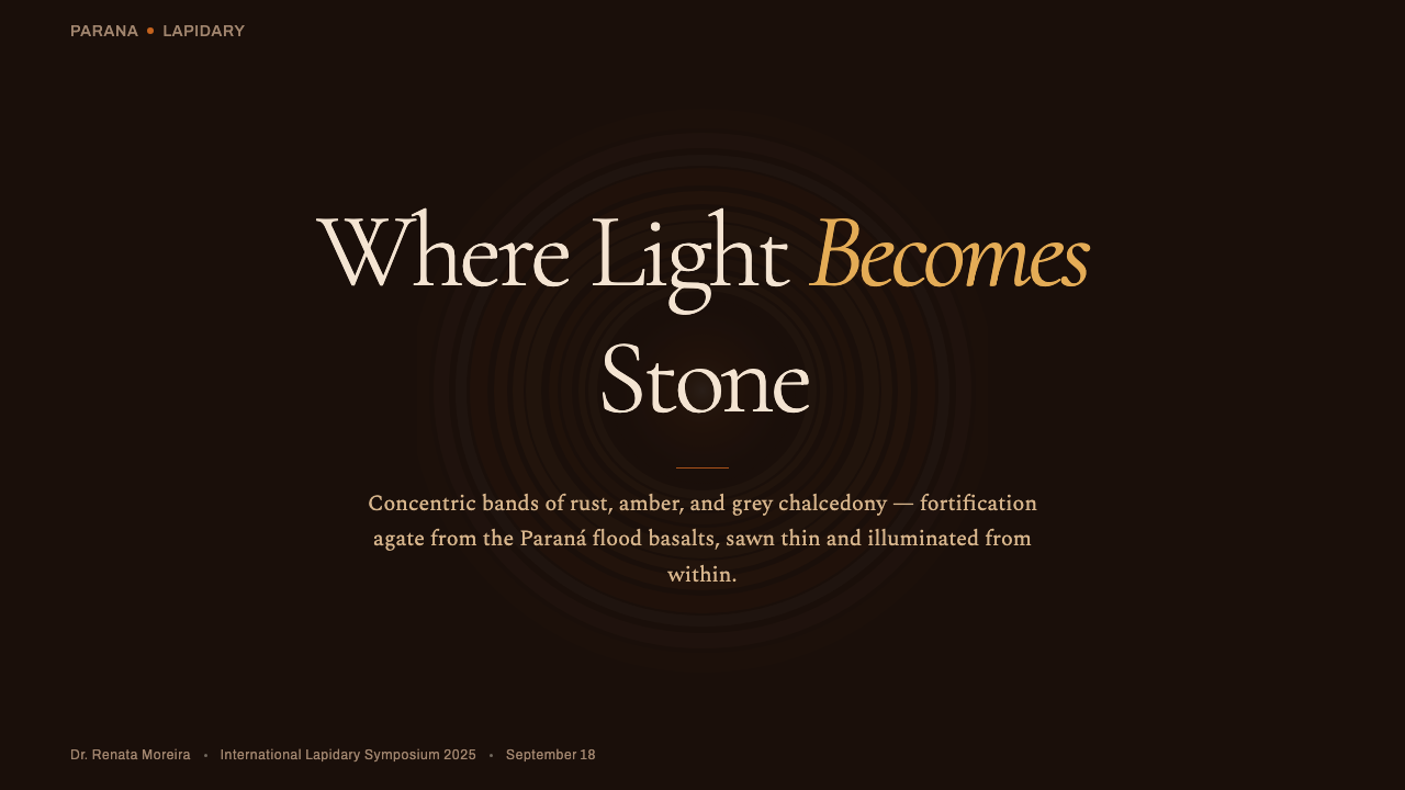 Banded Agate Slice design style applied to a Slide · cover