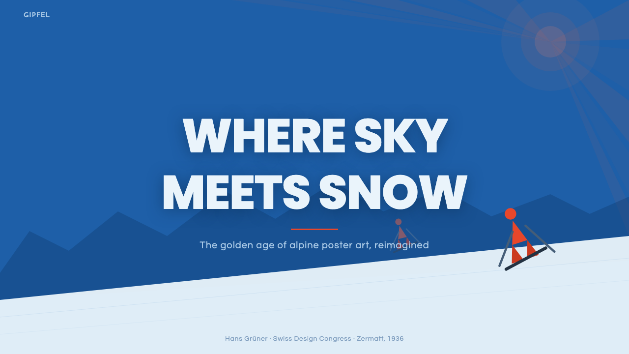 Alpine Ski Poster design style applied to a Slide · cover