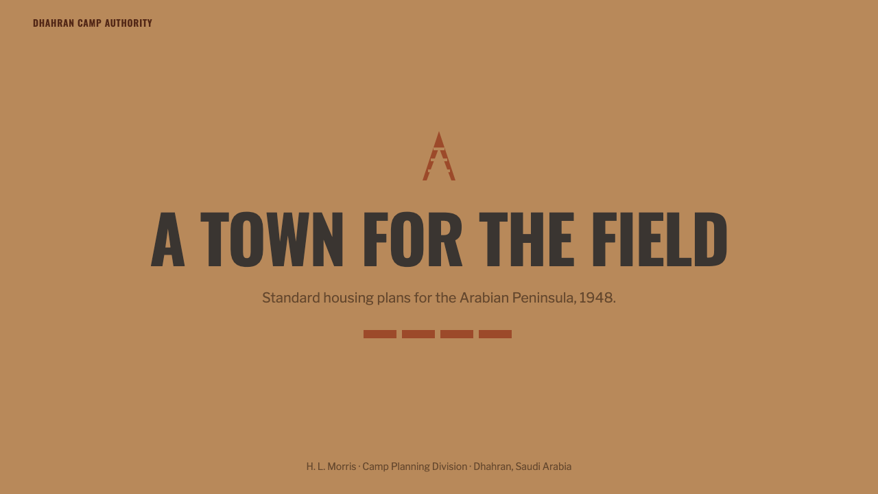 Dhahran Aramco Camp Modernism design style applied to a Slide · cover