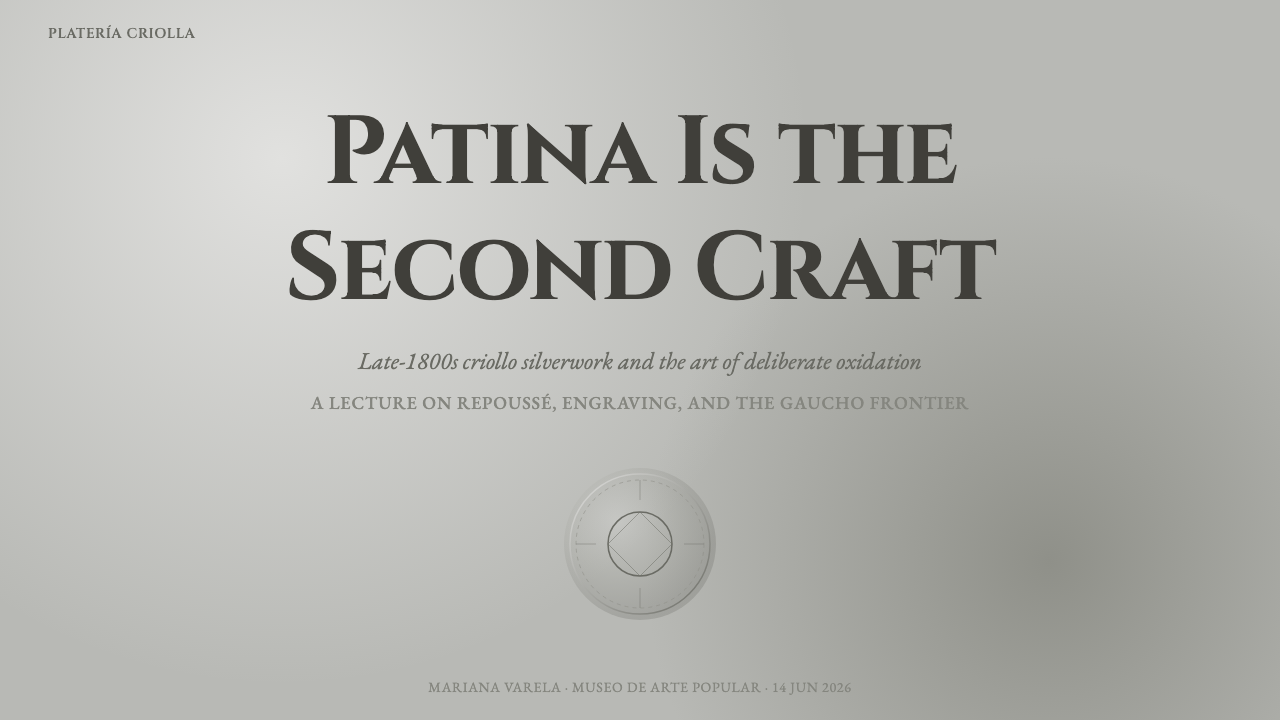 Criollo Silver Grayscale design style applied to a Slide · cover