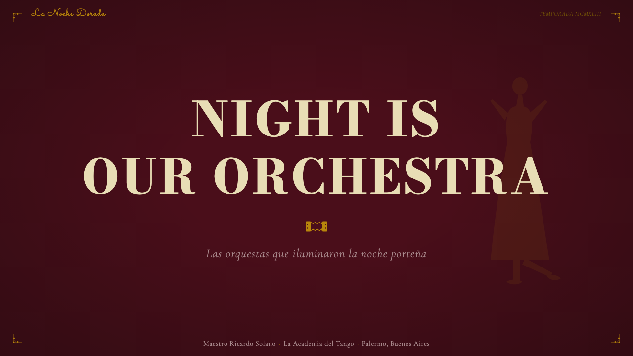 Argentine Tango Poster (1940) design style applied to a Slide · cover