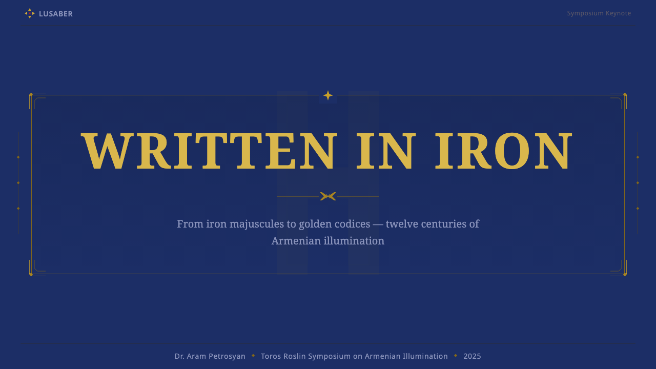Armenian Erkatʿagir design style applied to a Slide · cover