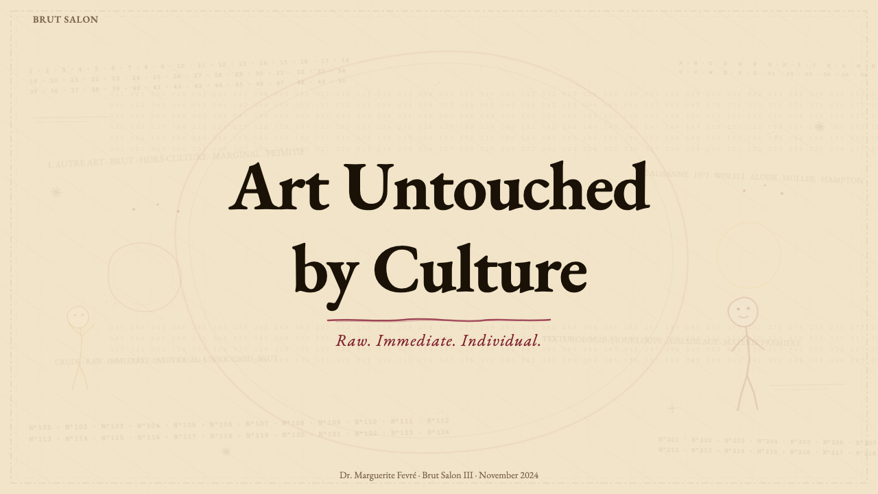 Art Brut (Dubuffet) design style applied to a Slide · cover