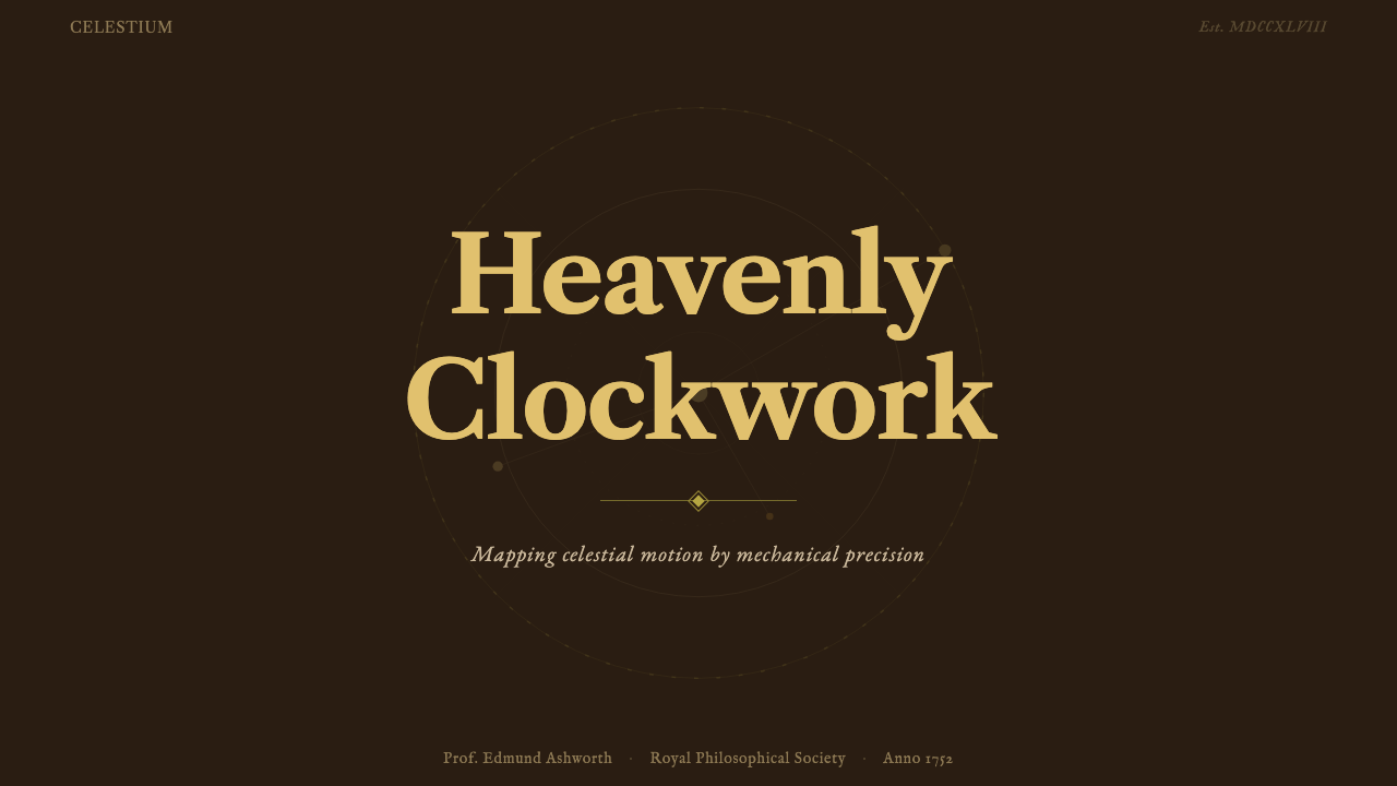 Brass Orrery design style applied to a Slide · cover