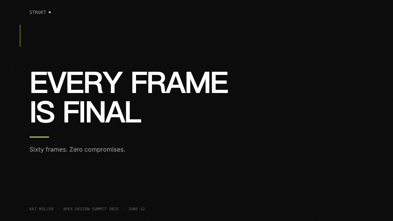 Awwwards Swiss Portfolio design style applied to a Slide · cover