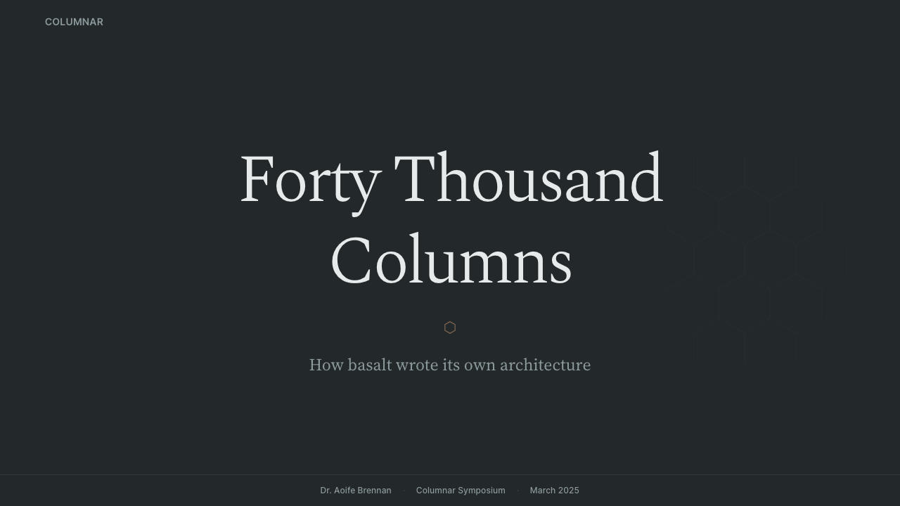 Giant's Causeway Basalt design style applied to a Slide · cover