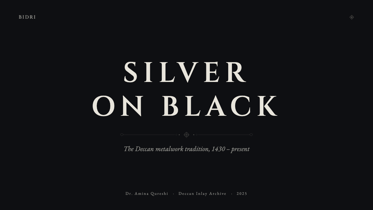 Bidri Deccan Metalwork design style applied to a Slide · cover