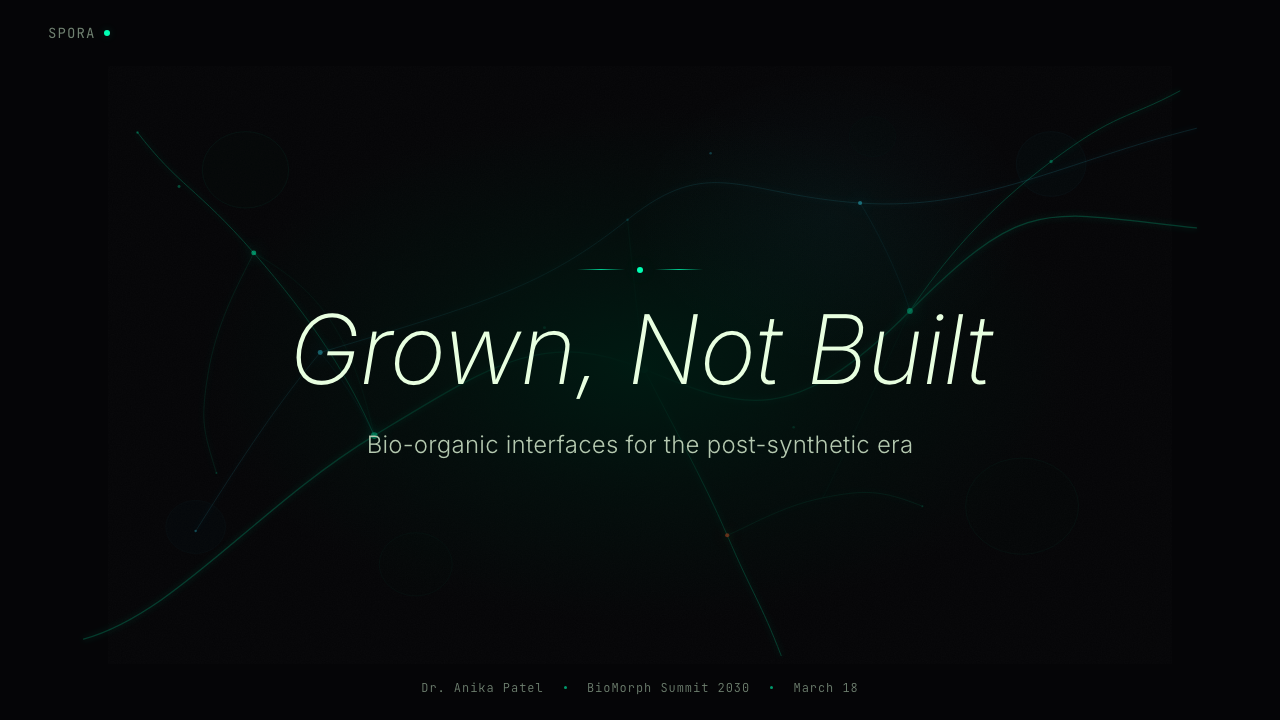 Bio-Organic Generative design style applied to a Slide · cover