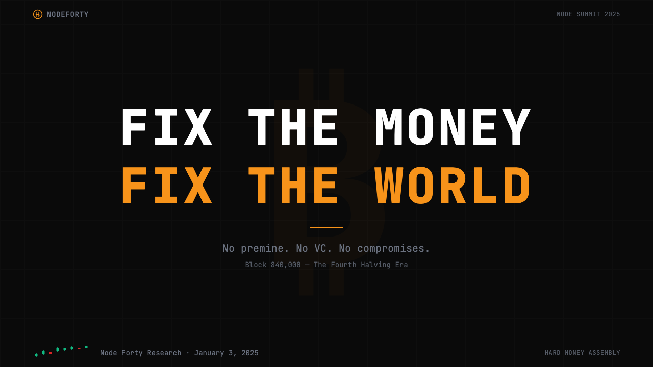 Bitcoin Maximalist Orange design style applied to a Slide · cover