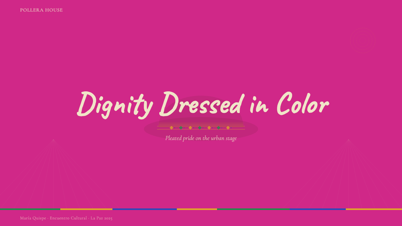 Bolivian Cholita (Bowler-Hat Fiesta) design style applied to a Slide · cover