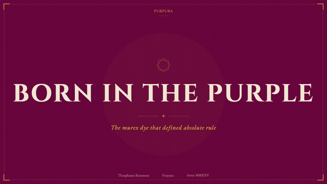 Byzantine Tyrian Purple (Imperial Court) design style applied to a Slide · cover