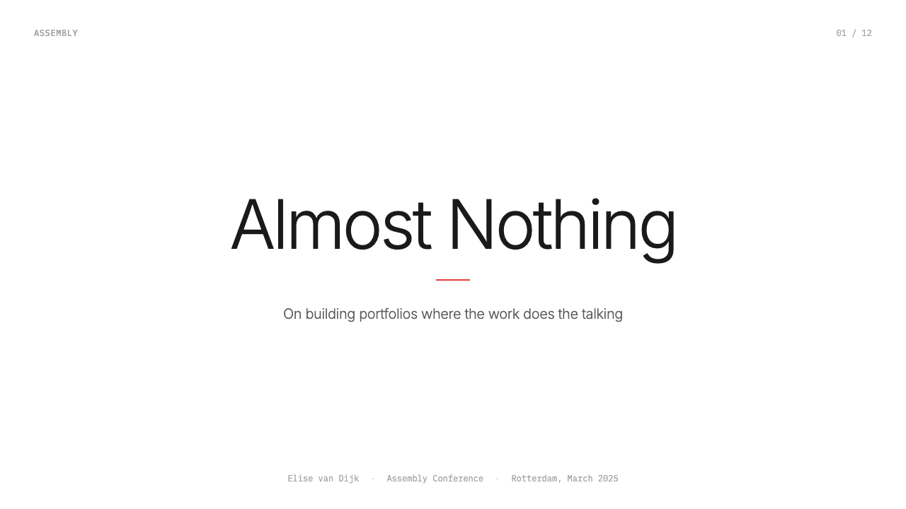 Cargo Collective Portfolio design style applied to a Slide · cover