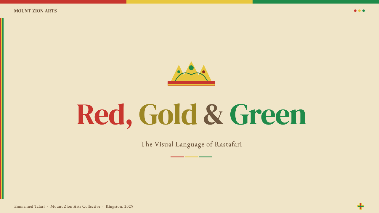 Caribbean Rastafarian (Jamaica) design style applied to a Slide · cover