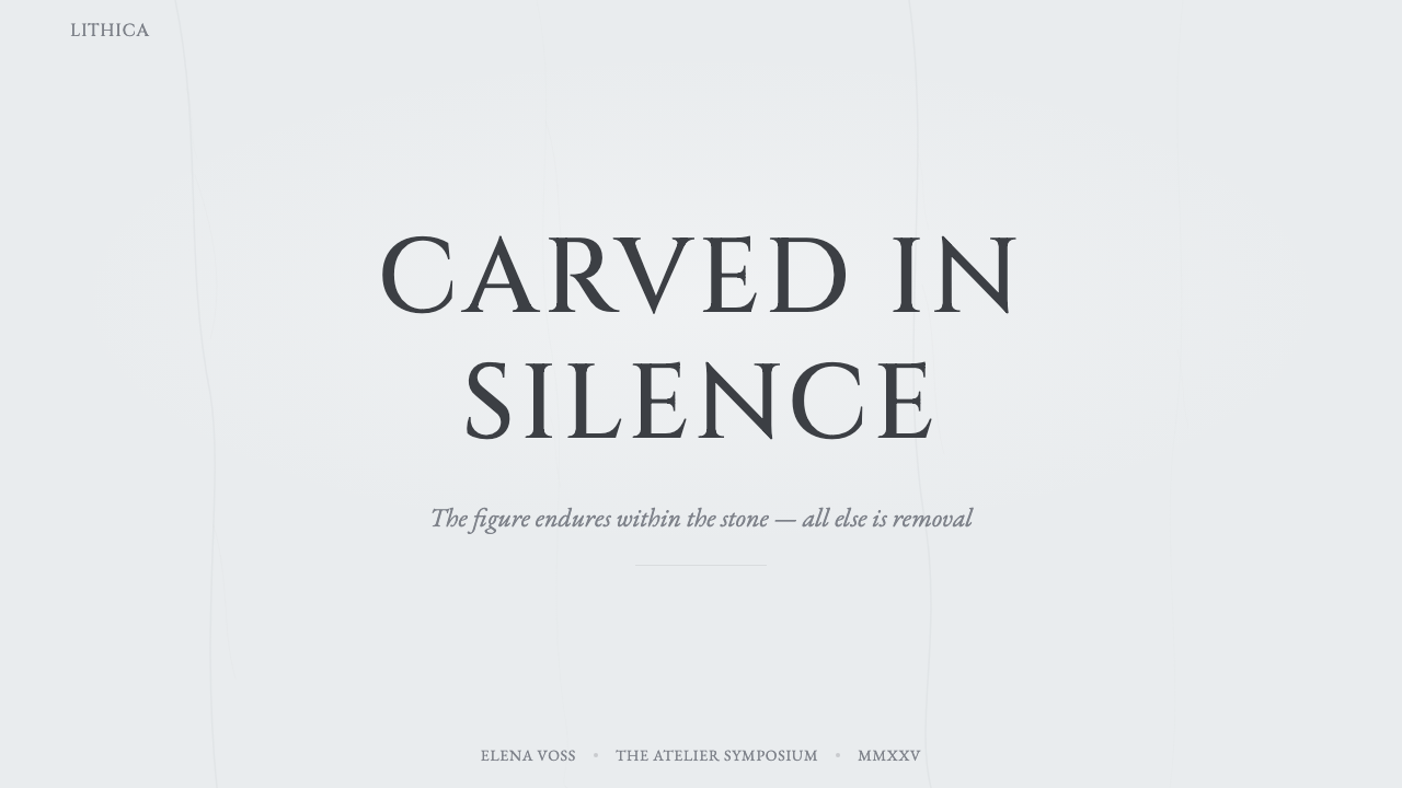 Carrara Marble design style applied to a Slide · cover