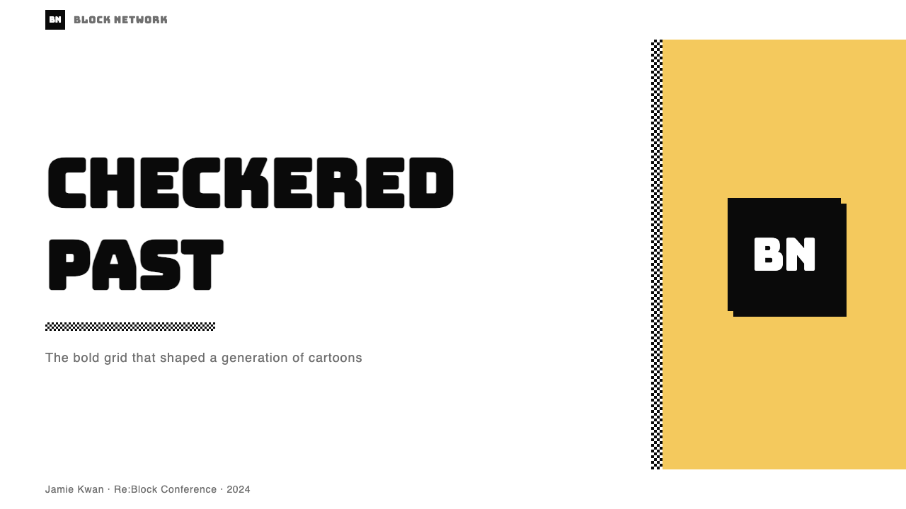 Cartoon Network 90s Blocks design style applied to a Slide · cover