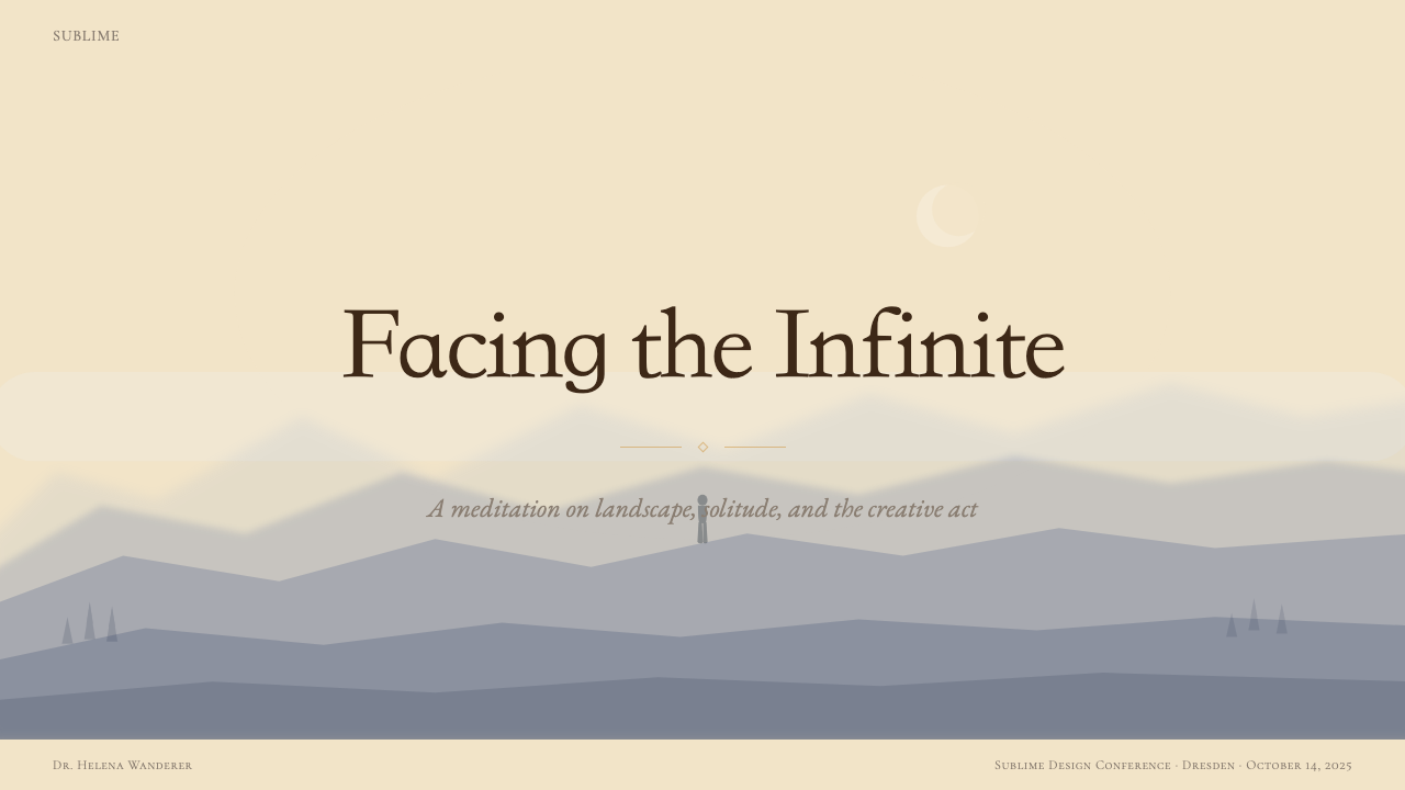 Caspar David Friedrich design style applied to a Slide · cover