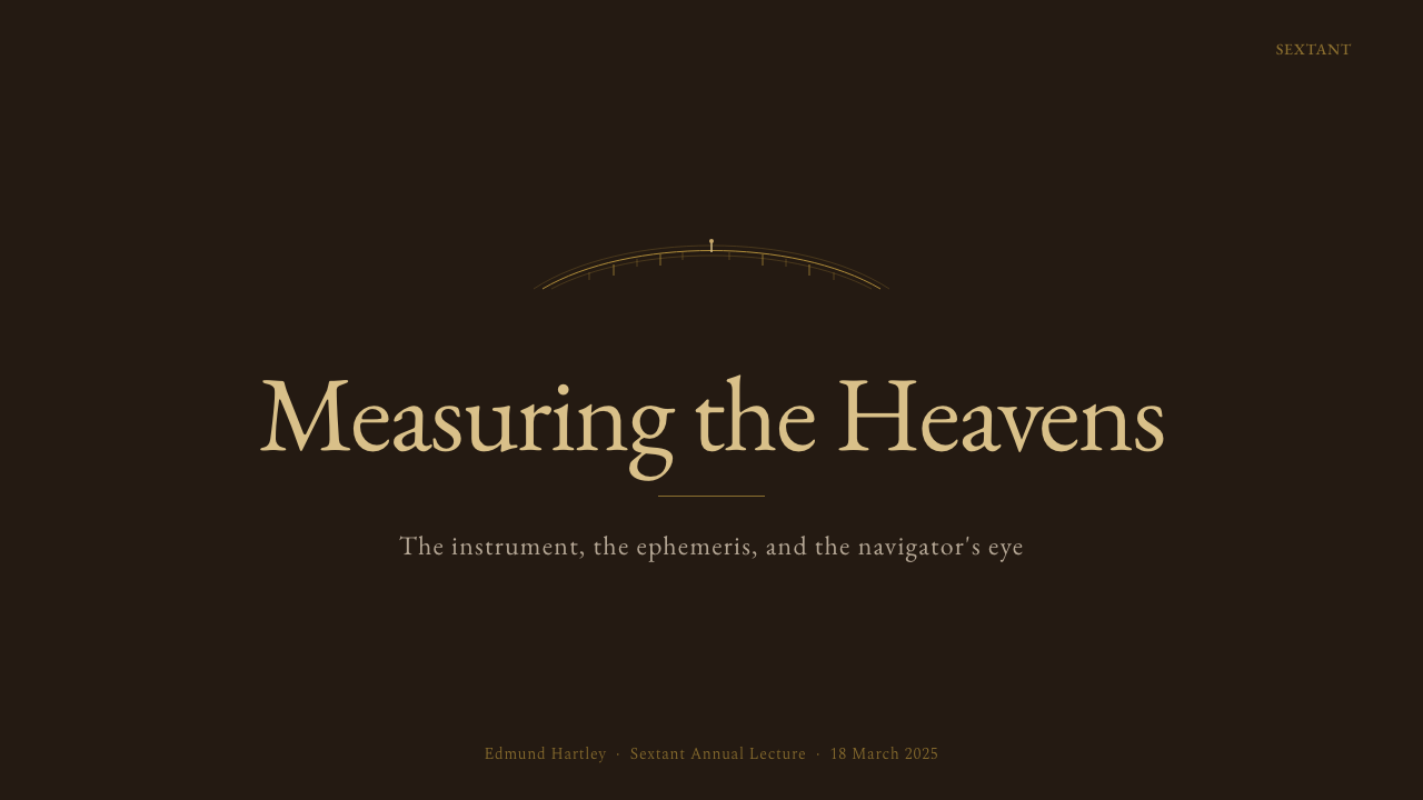 Sextant Navigation design style applied to a Slide · cover