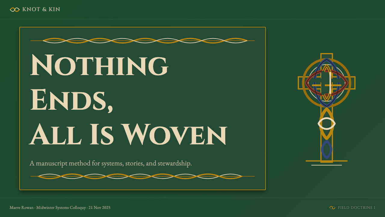 Celtic Knotwork design style applied to a Slide · cover