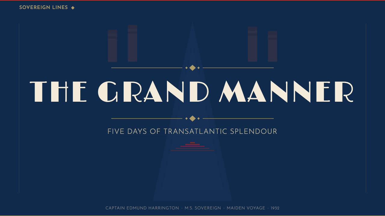 Cunard Liner Poster design style applied to a Slide · cover