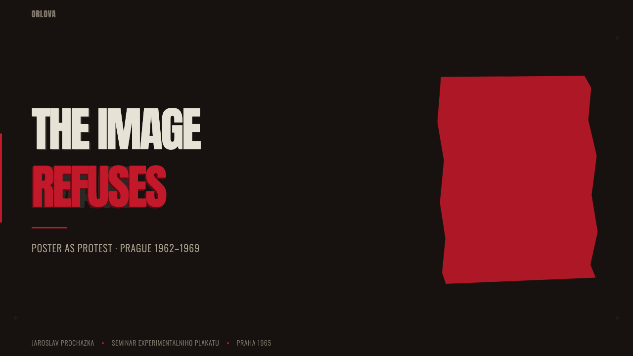 Czech New Wave Poster design style applied to a Slide · cover