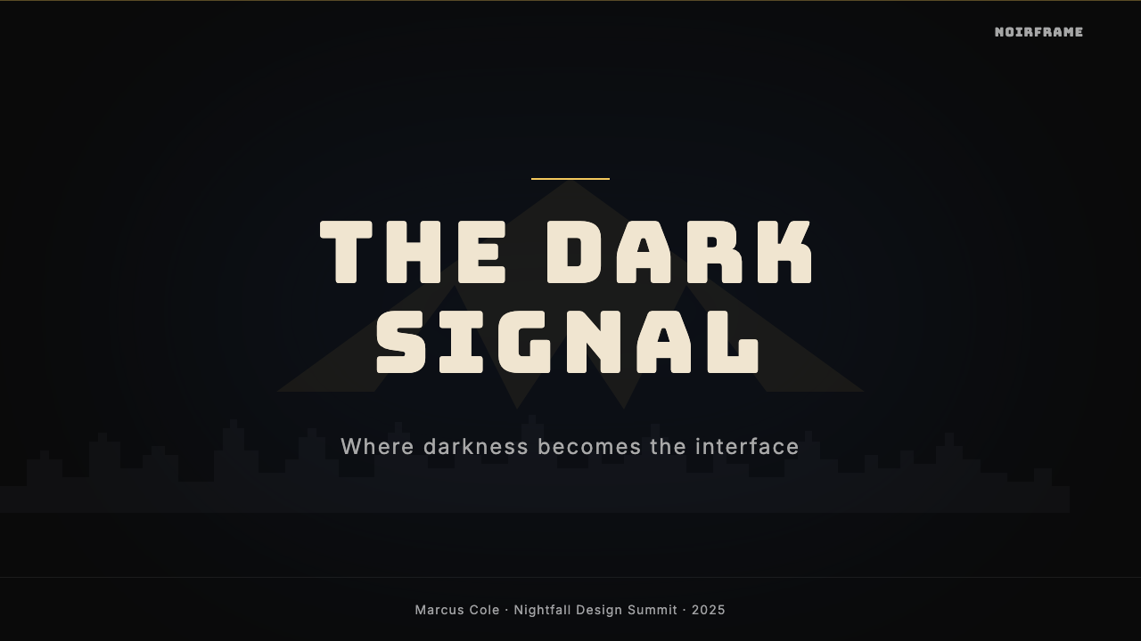 DC Comics Batman Noir design style applied to a Slide · cover
