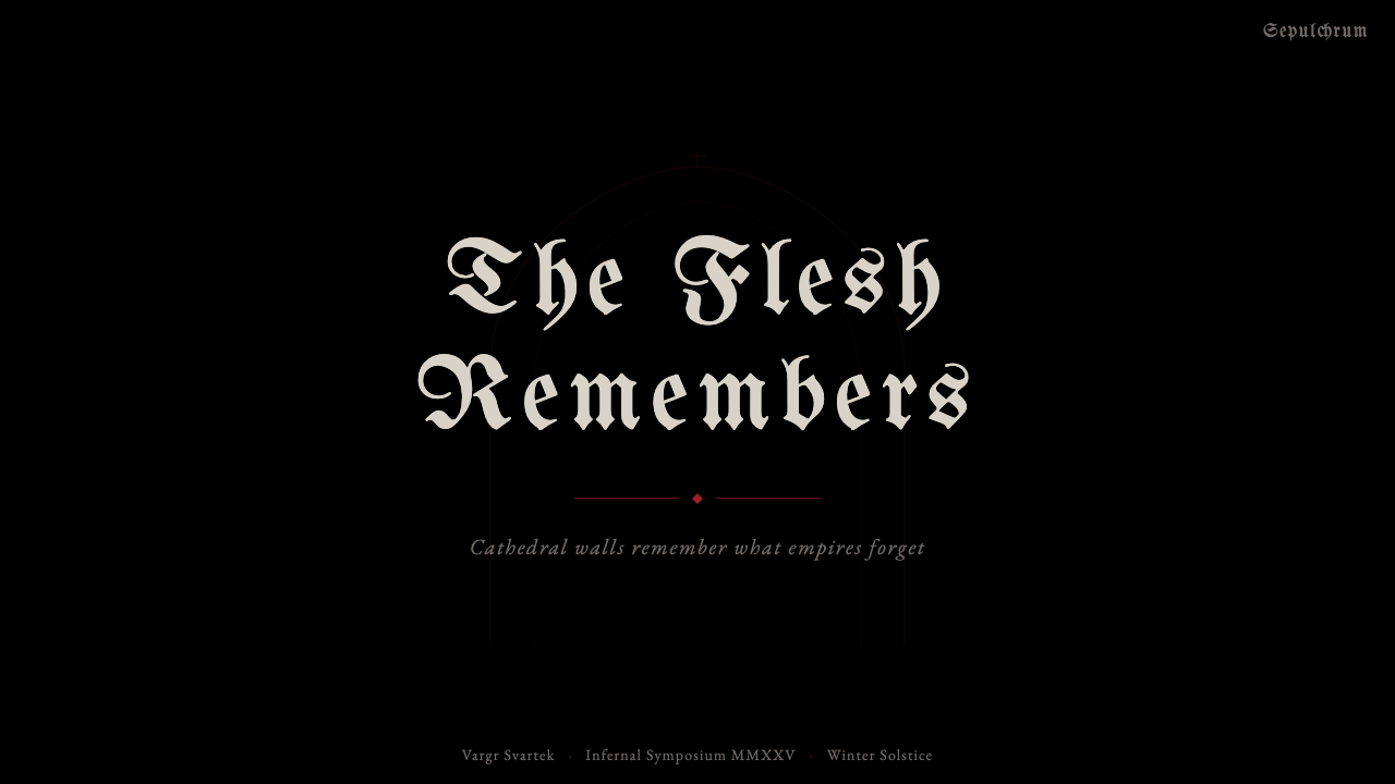 Death Metal Blackletter design style applied to a Slide · cover