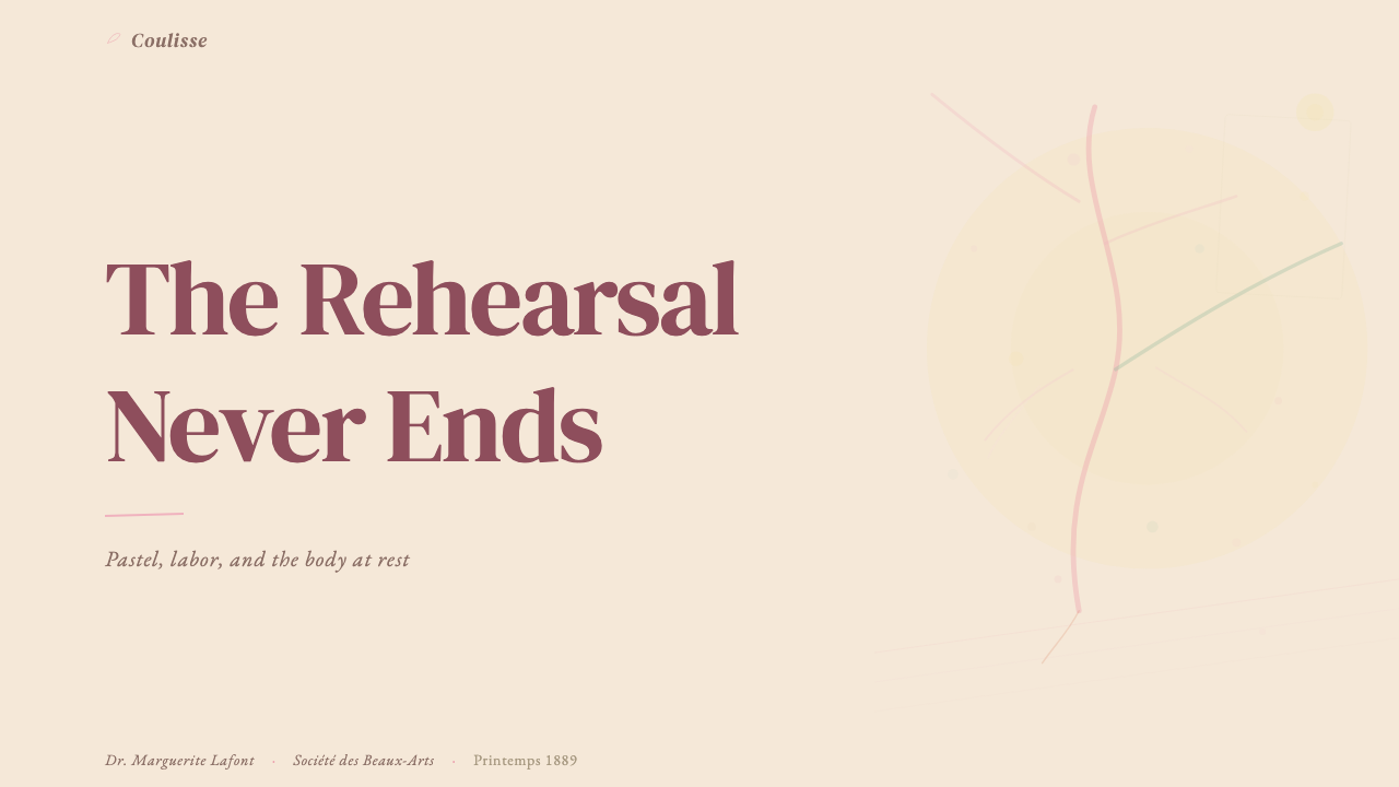 Degas Ballet Pastels design style applied to a Slide · cover