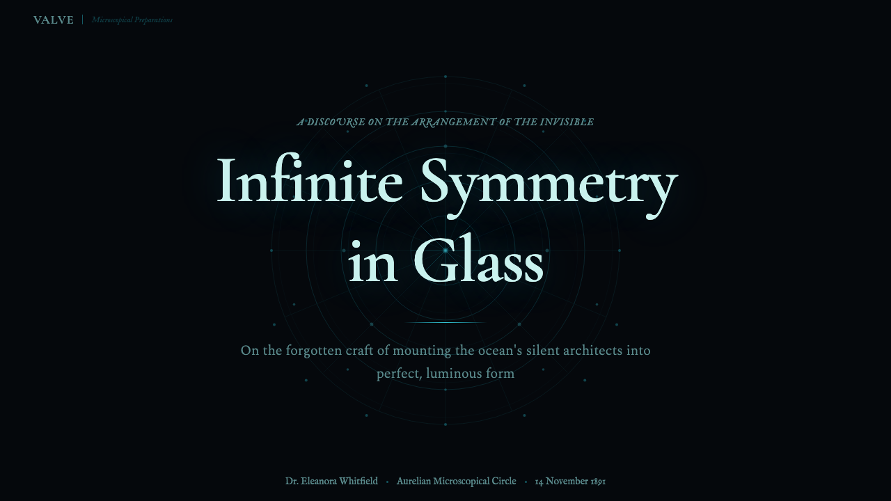 Diatom Arrangement design style applied to a Slide · cover