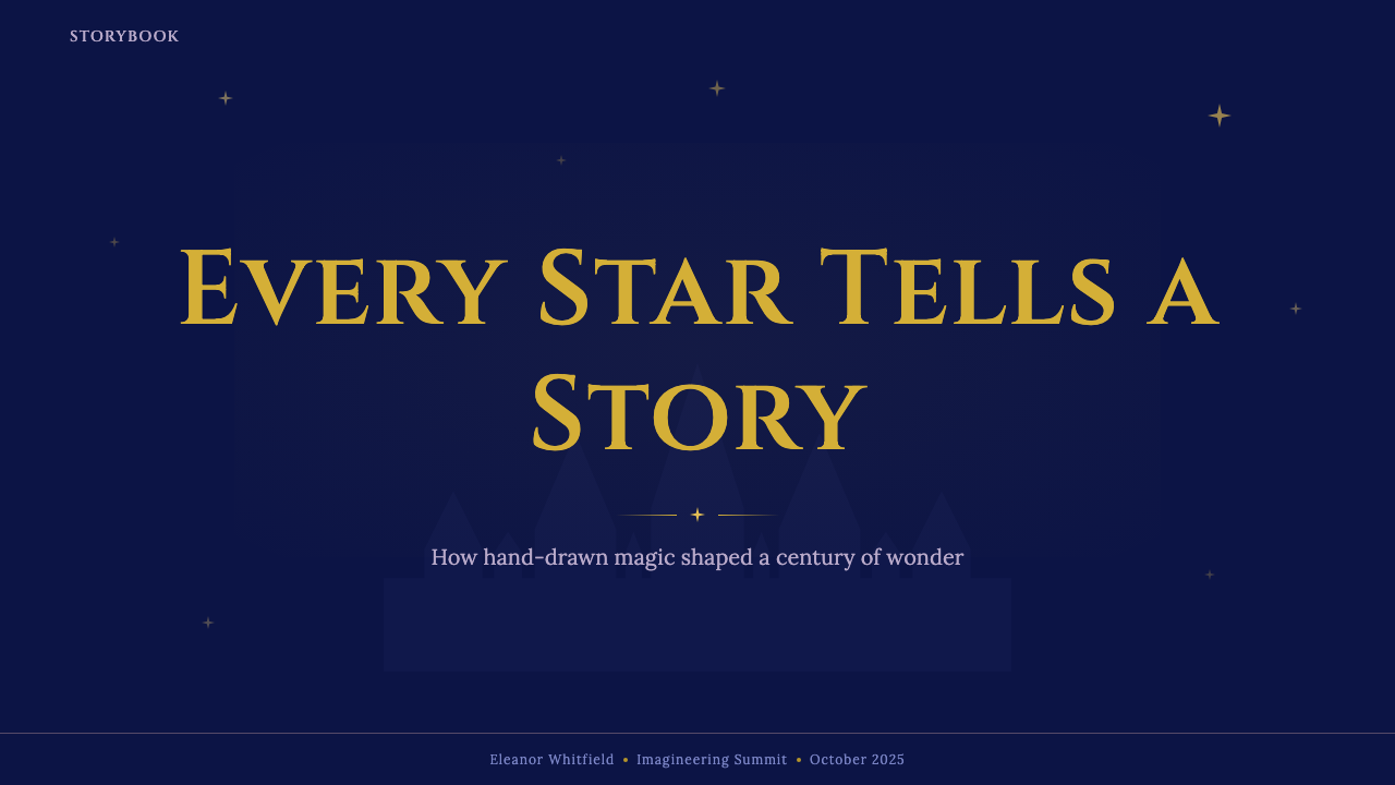 Disney Classic (1937) design style applied to a Slide · cover