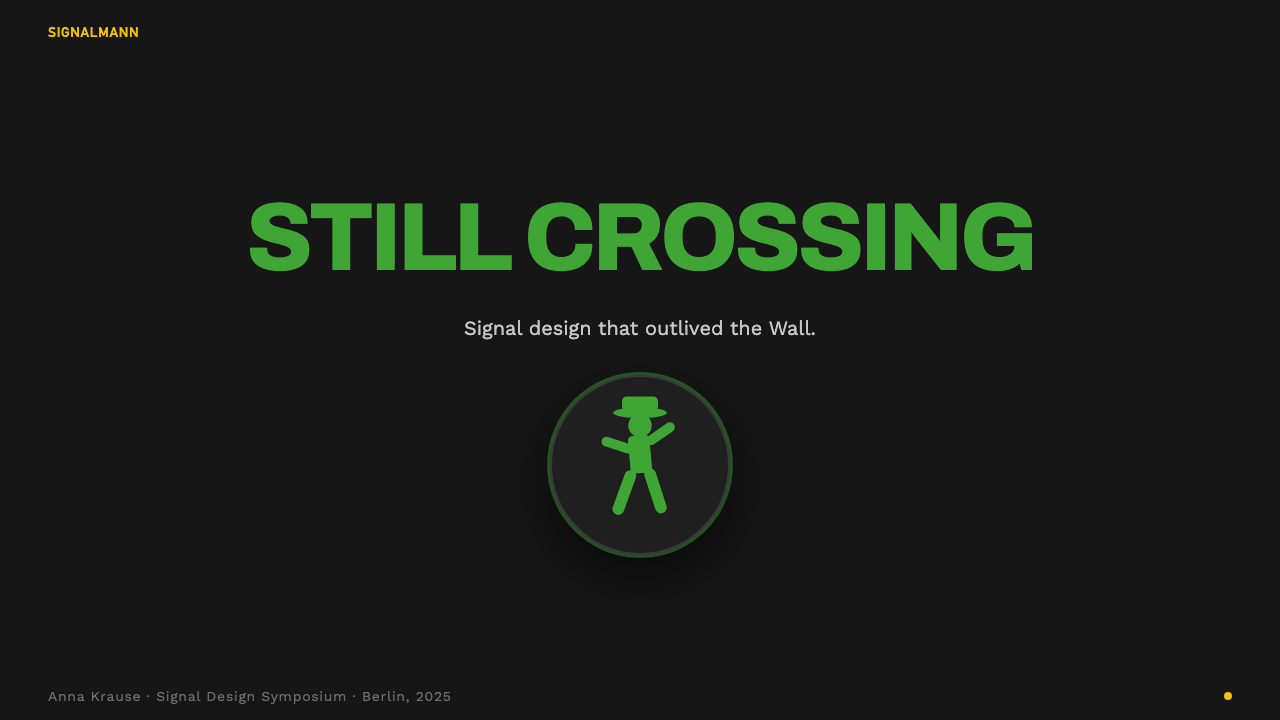 East German Ampelmännchen design style applied to a Slide · cover