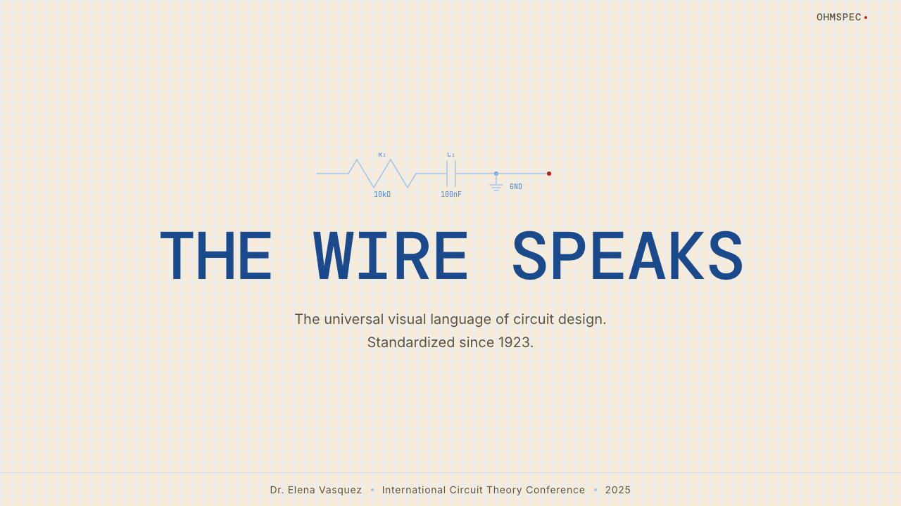 Electrical Schematic Wiring design style applied to a Slide · cover