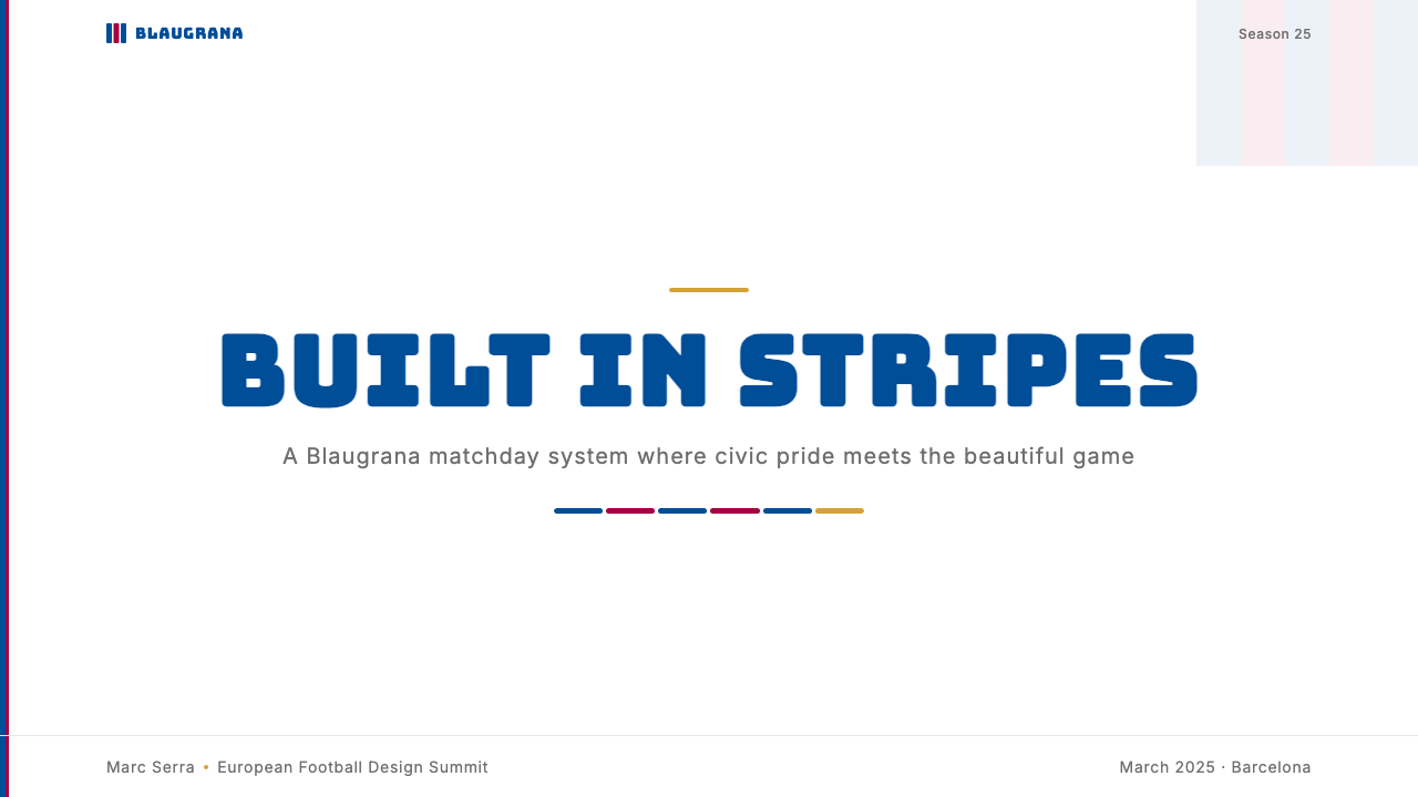 FC Barcelona (Blaugrana) design style applied to a Slide · cover