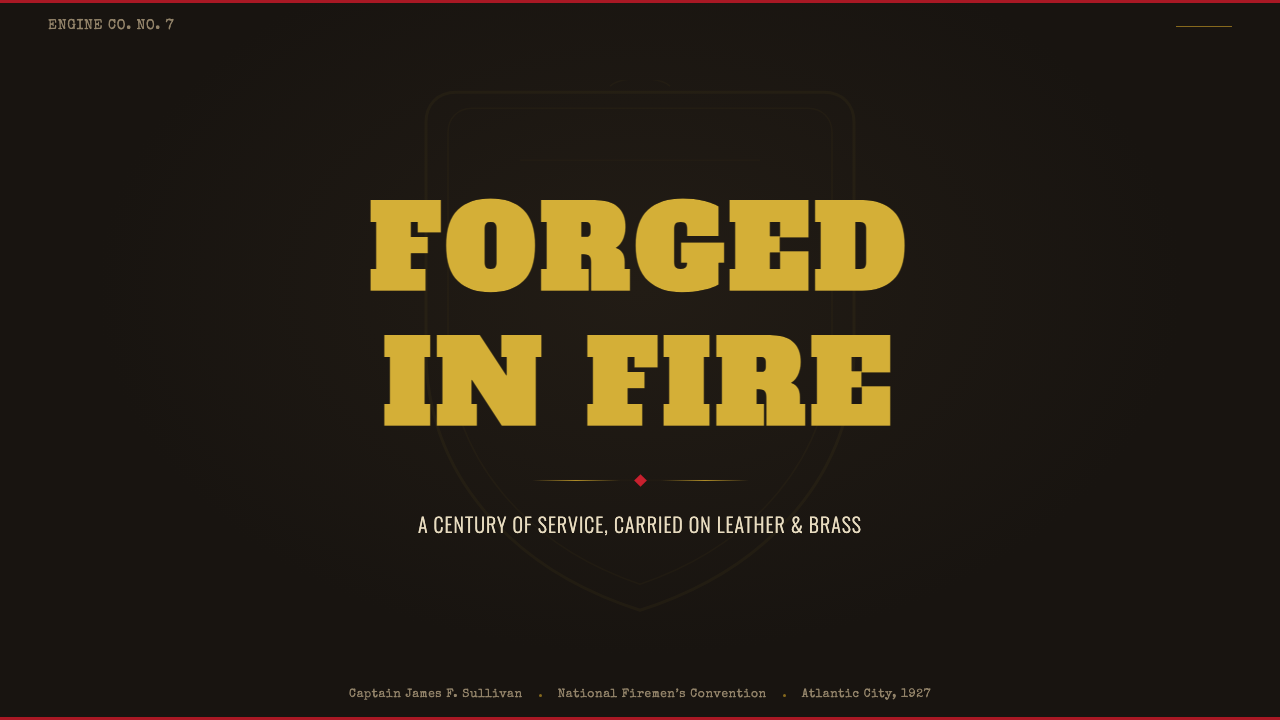 Fire Brigade Shield design style applied to a Slide · cover