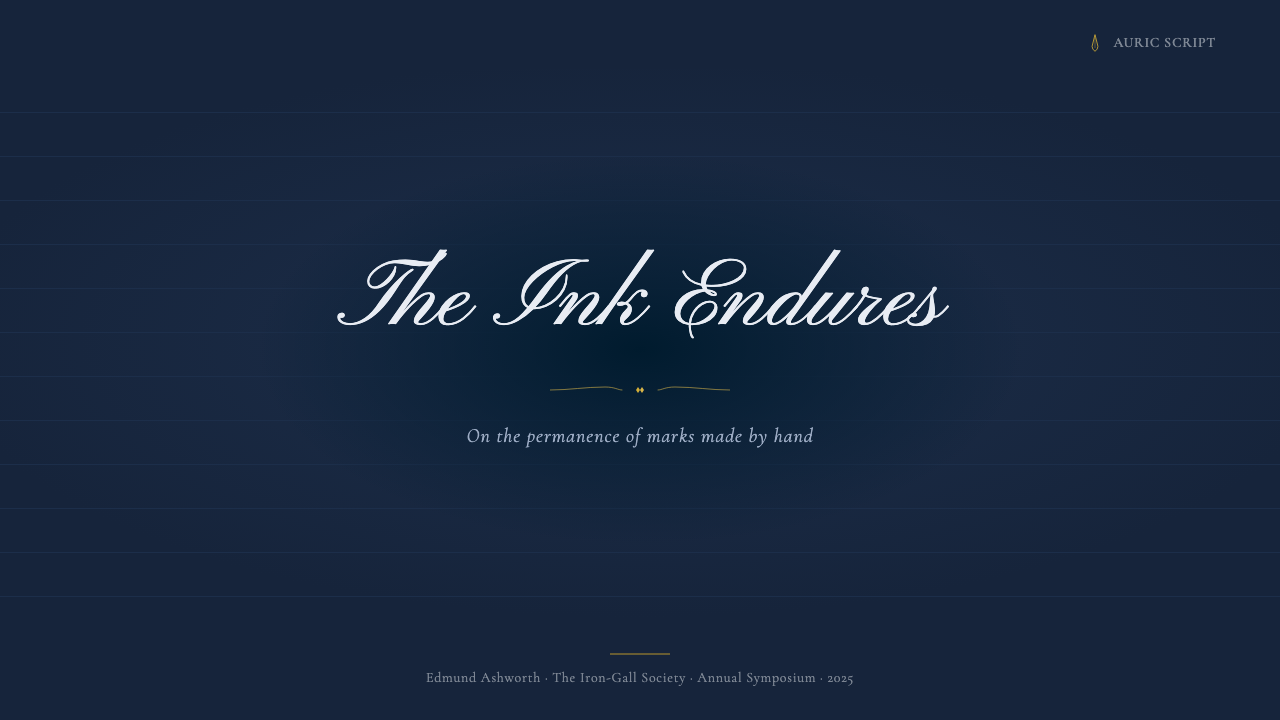Fountain Pen & Ink design style applied to a Slide · cover