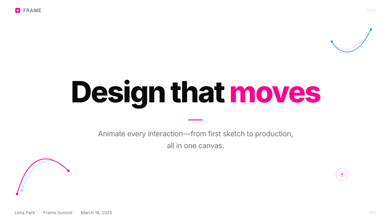 Framer Motion Pink design style applied to a Slide · cover