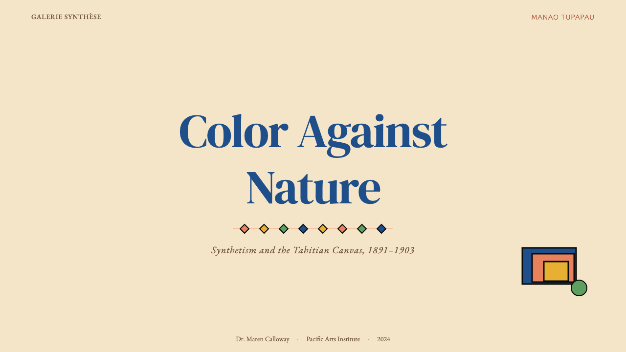 Gauguin — Tahiti Synthetism design style applied to a Slide · cover
