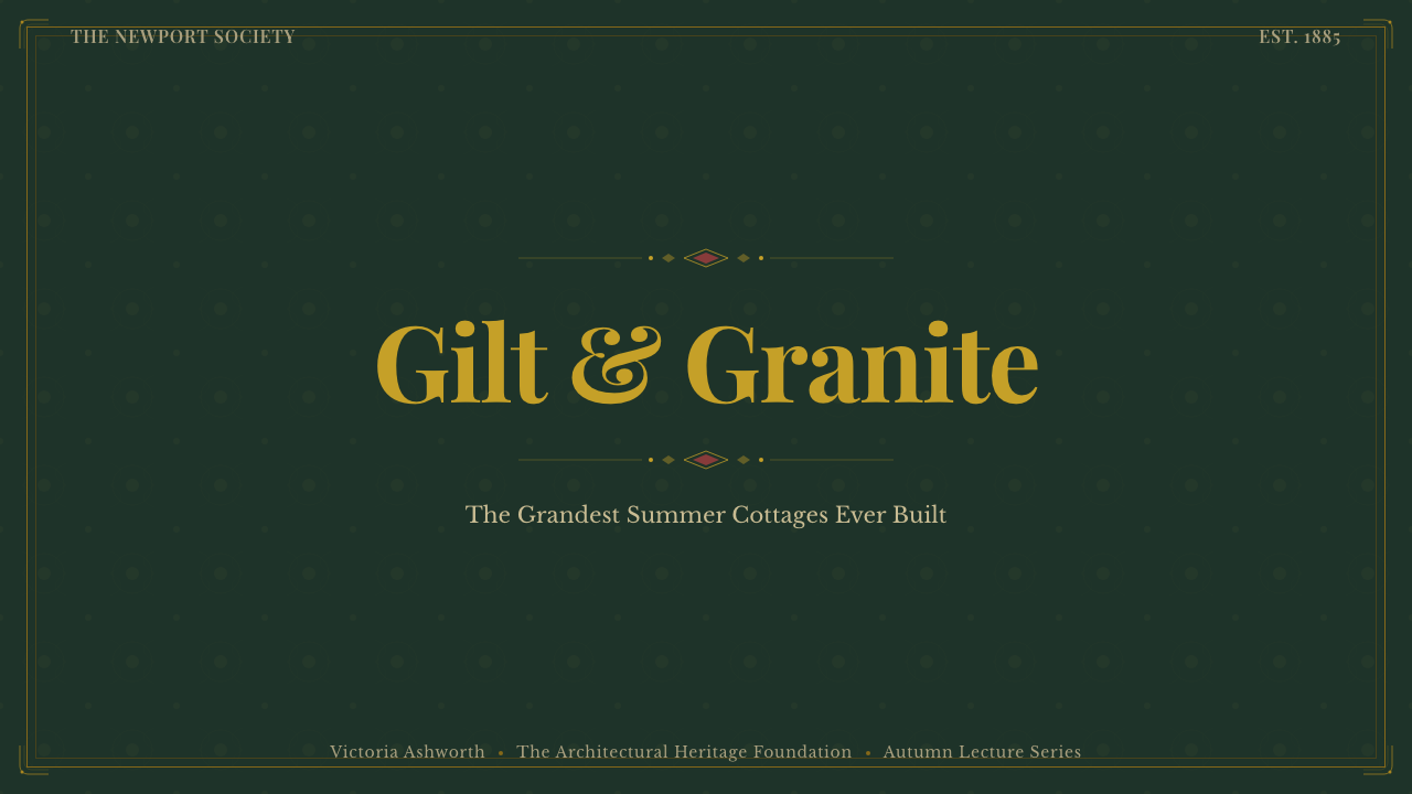 Gilded Age Newport design style applied to a Slide · cover