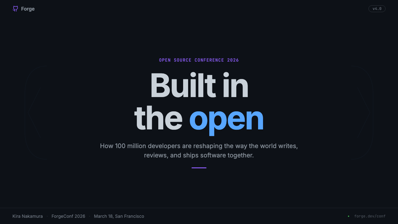 GitHub Dark design style applied to a Slide · cover