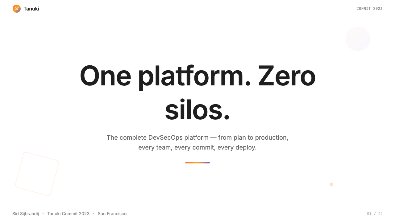 GitLab 2023 design style applied to a Slide · cover