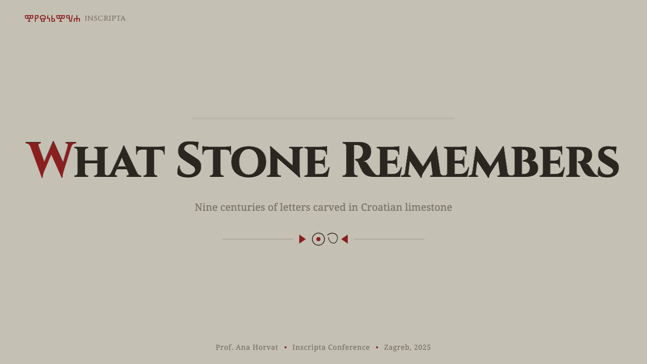 Glagolitic Script design style applied to a Slide · cover