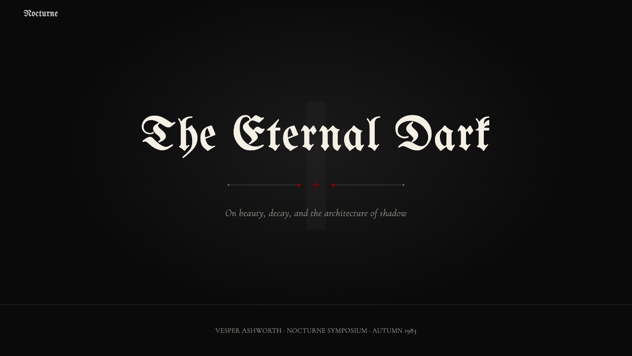 Traditional Goth design style applied to a Slide · cover