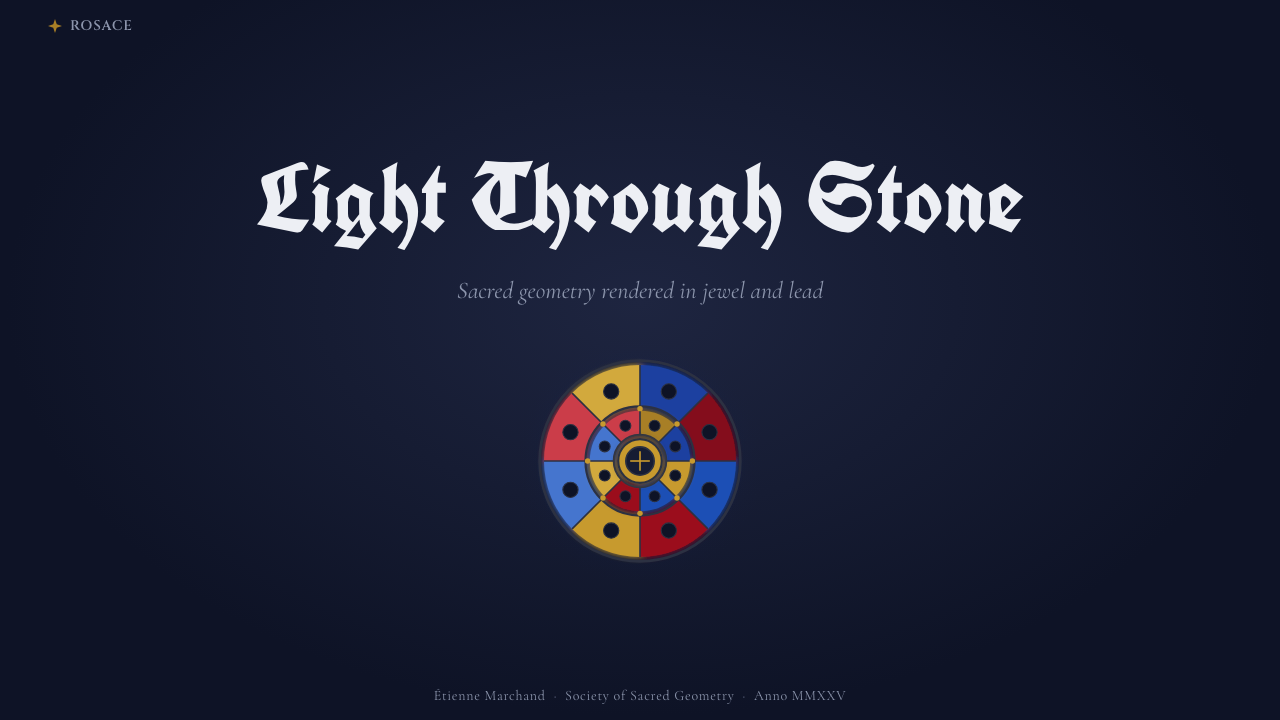 Gothic Rose Window design style applied to a Slide · cover