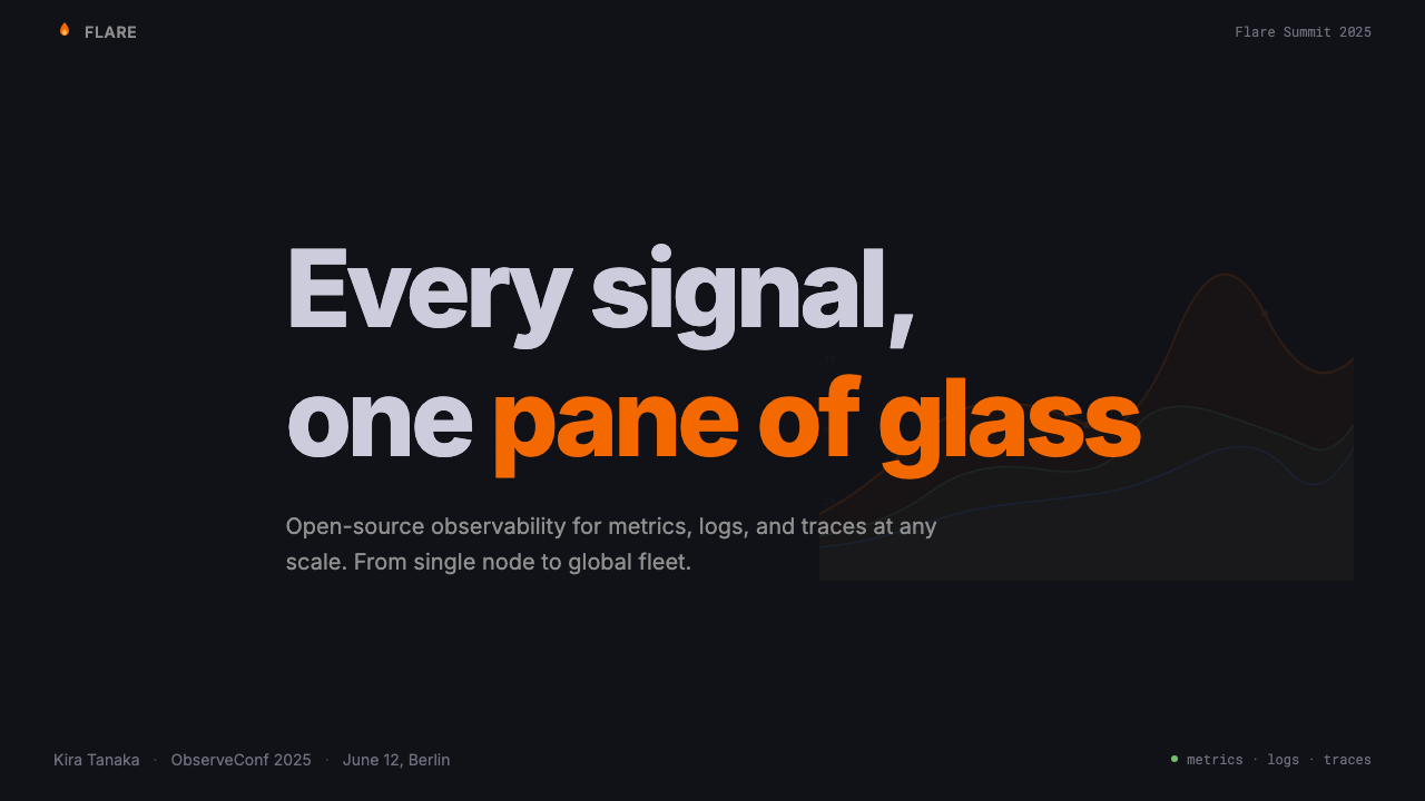 Grafana design style applied to a Slide · cover