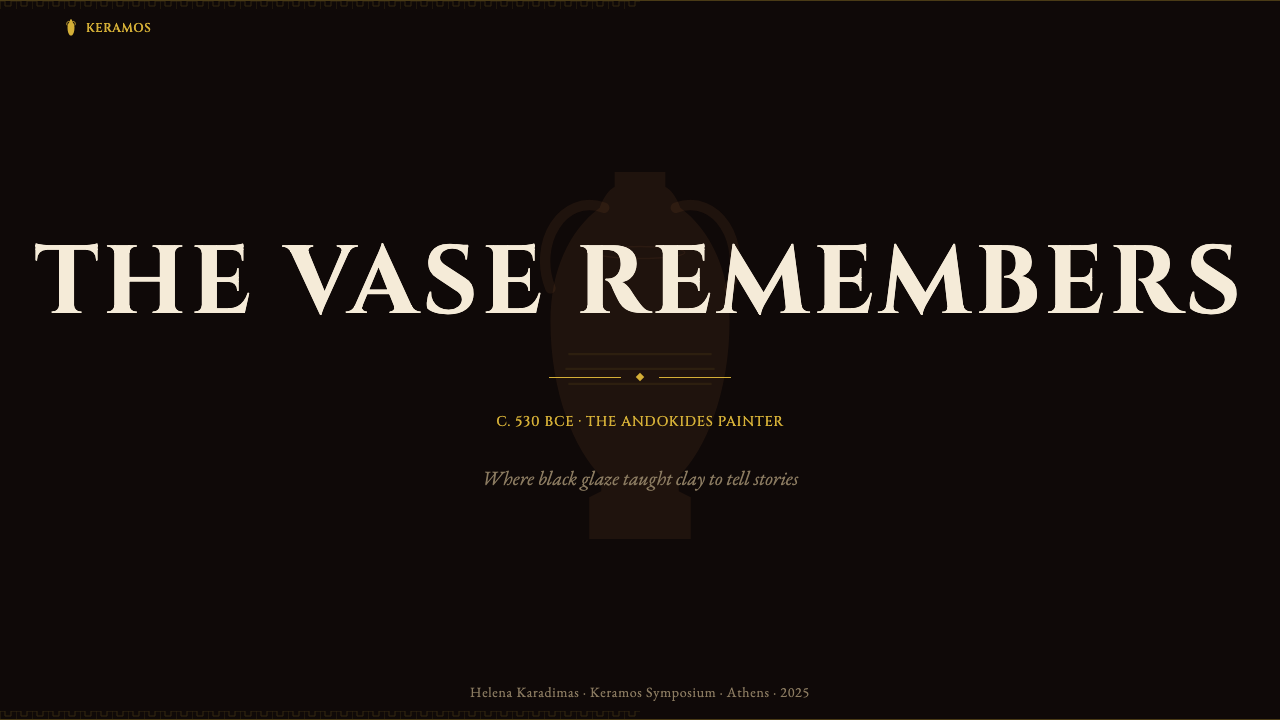 Greek Vase Attic (500 BC) design style applied to a Slide · cover