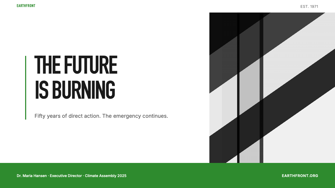 Greenpeace (Activist Poster) design style applied to a Slide · cover