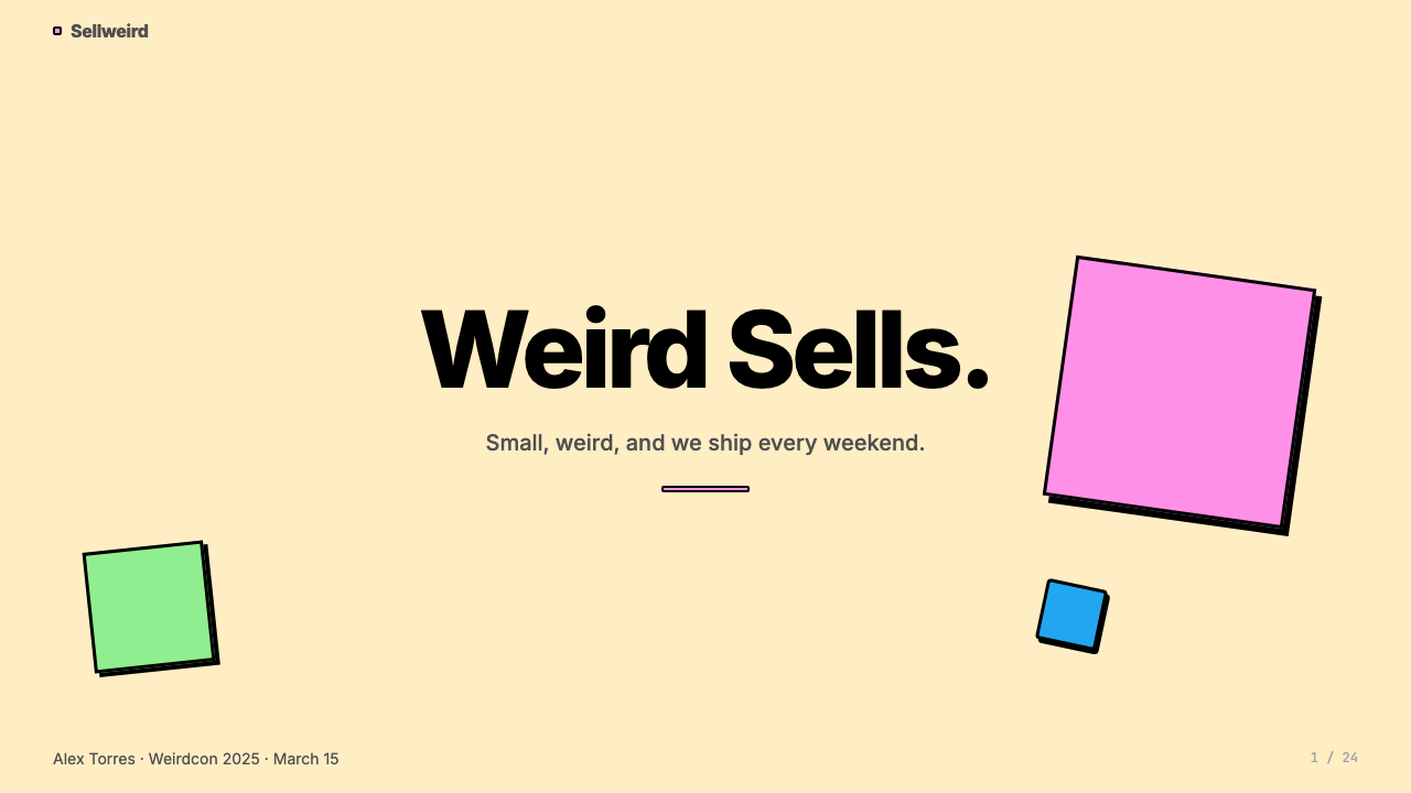 Gumroad Creator design style applied to a Slide · cover
