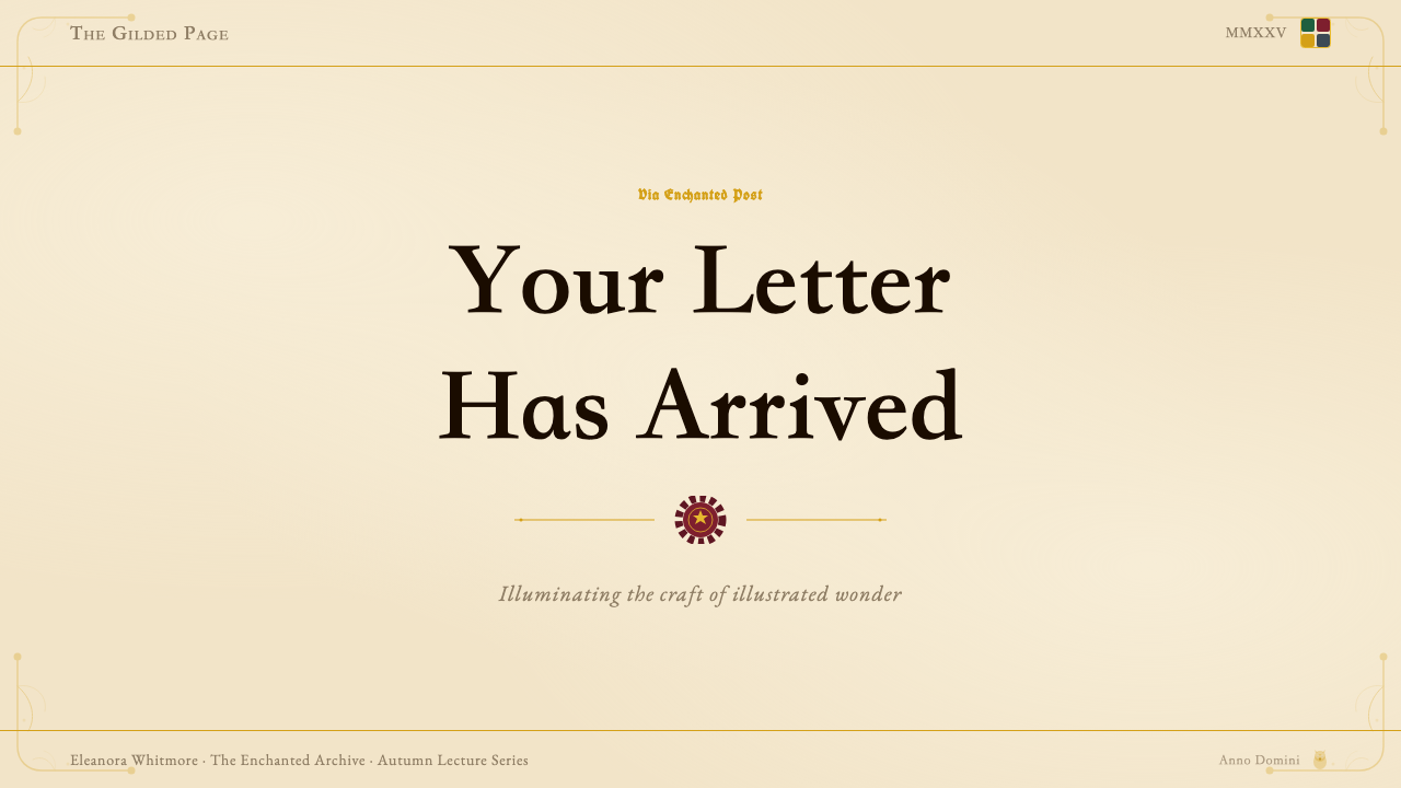 Harry Potter Illustrated design style applied to a Slide · cover